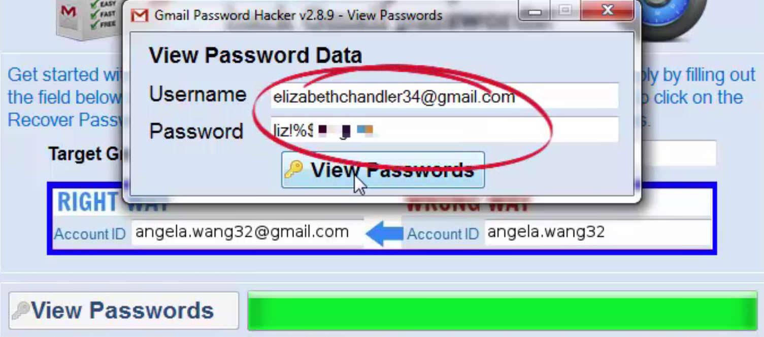 gmail usernames and passwords