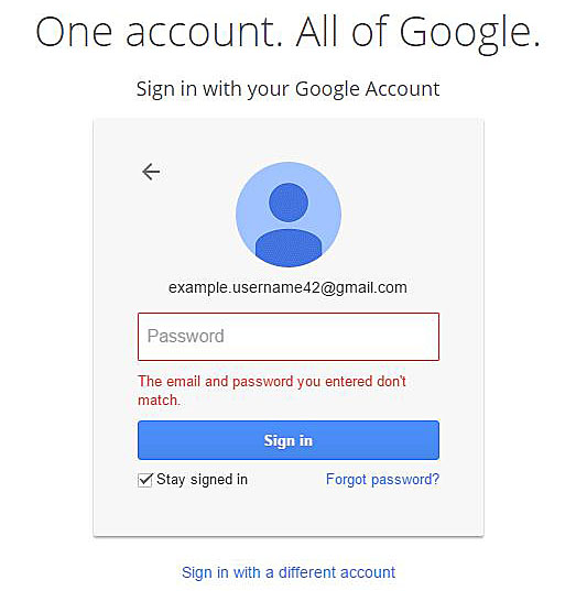 gmail usernames and passwords